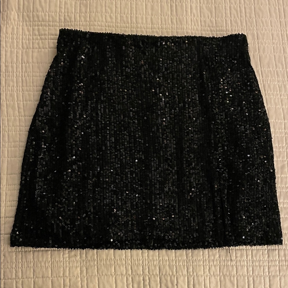 Black Sequin Skirt